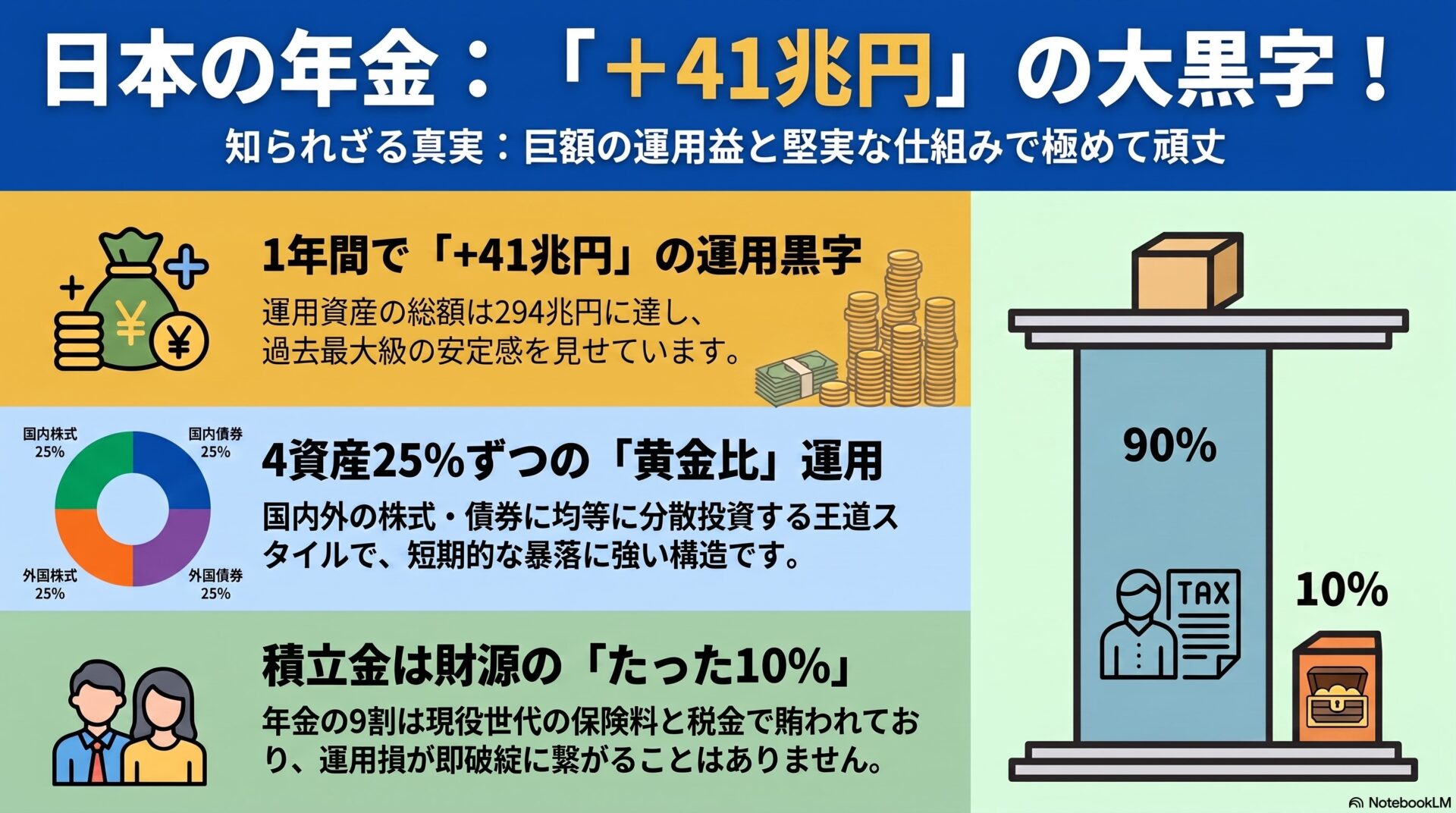 日本の年金は破綻しない