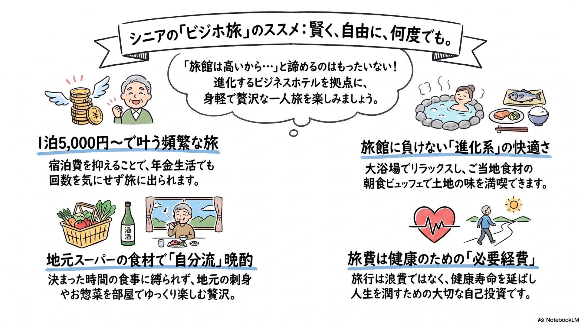 シニアのビジホ旅のススメ