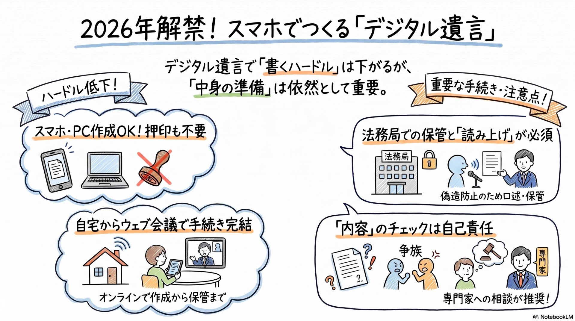 2026年解禁。スマホで作れるデジタル遺言