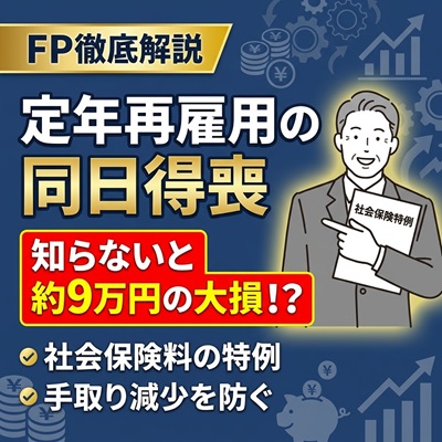 定年再雇用の落とし穴を回避！同日得喪で手取りを守る