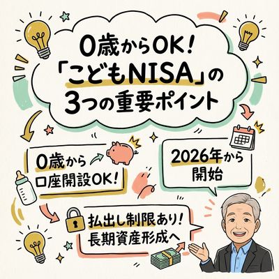 0歳から開始OK！「こどもNISA2026」の3つの重要ポイント
