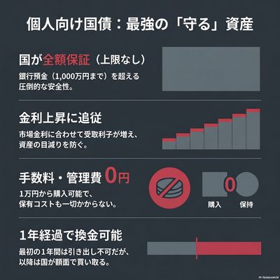 【金利1.74％へ上昇！】個人向け国債（変動10年）が退職金の「安全な置き場」に急浮上している理由