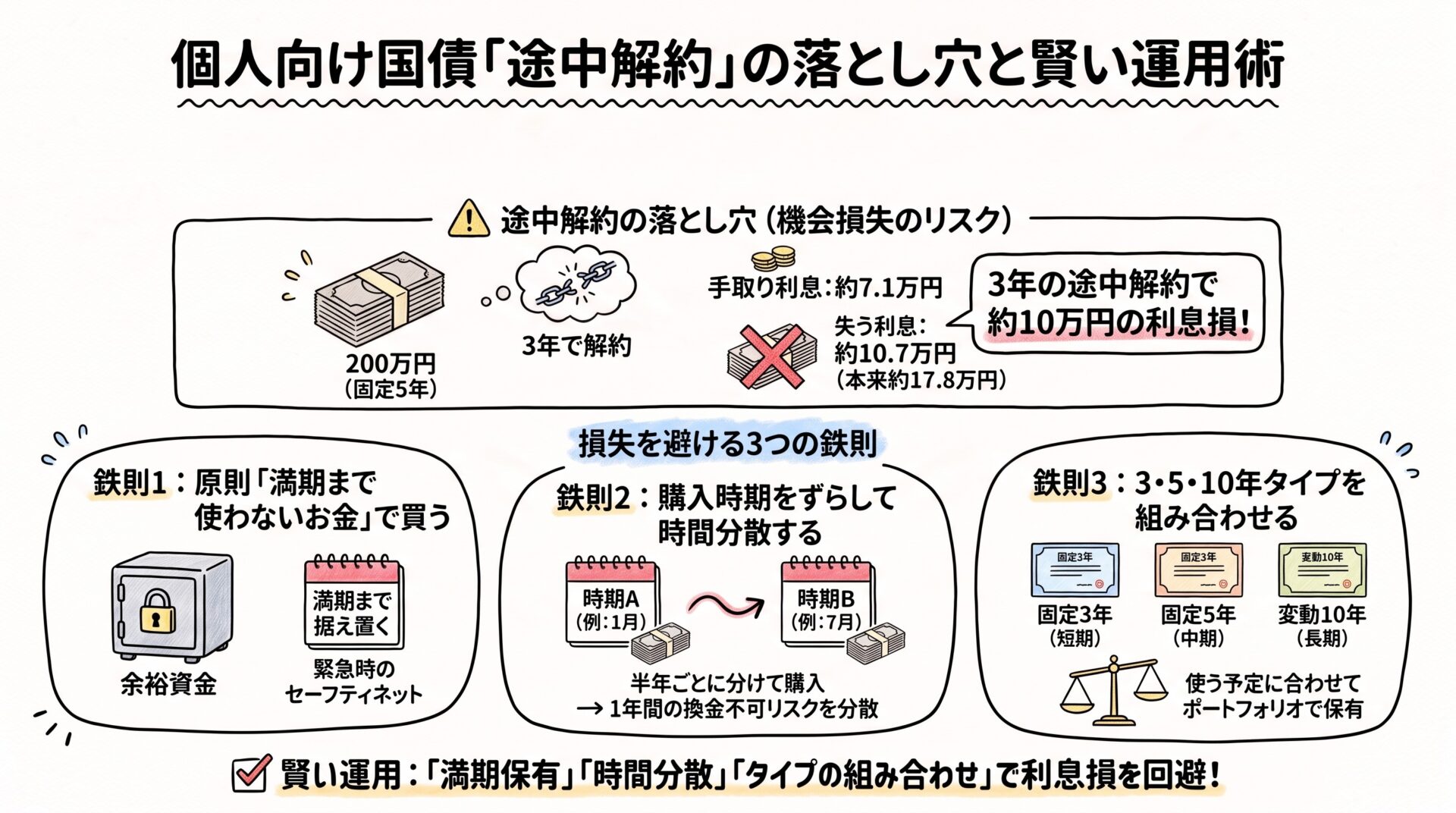 個人向け国債「途中解約」の落とし穴と賢い運用術