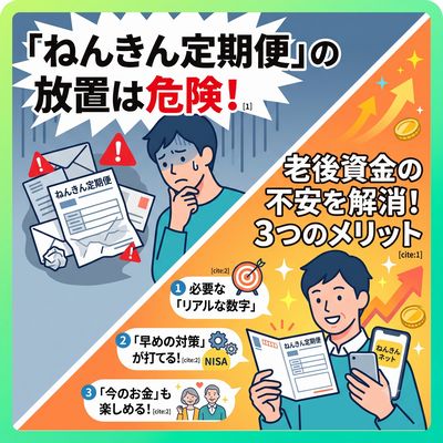 【FPが警告】「ねんきん定期便」の放置は危険！老後資金の不安を解消する「定期便」確認の3つのメリット