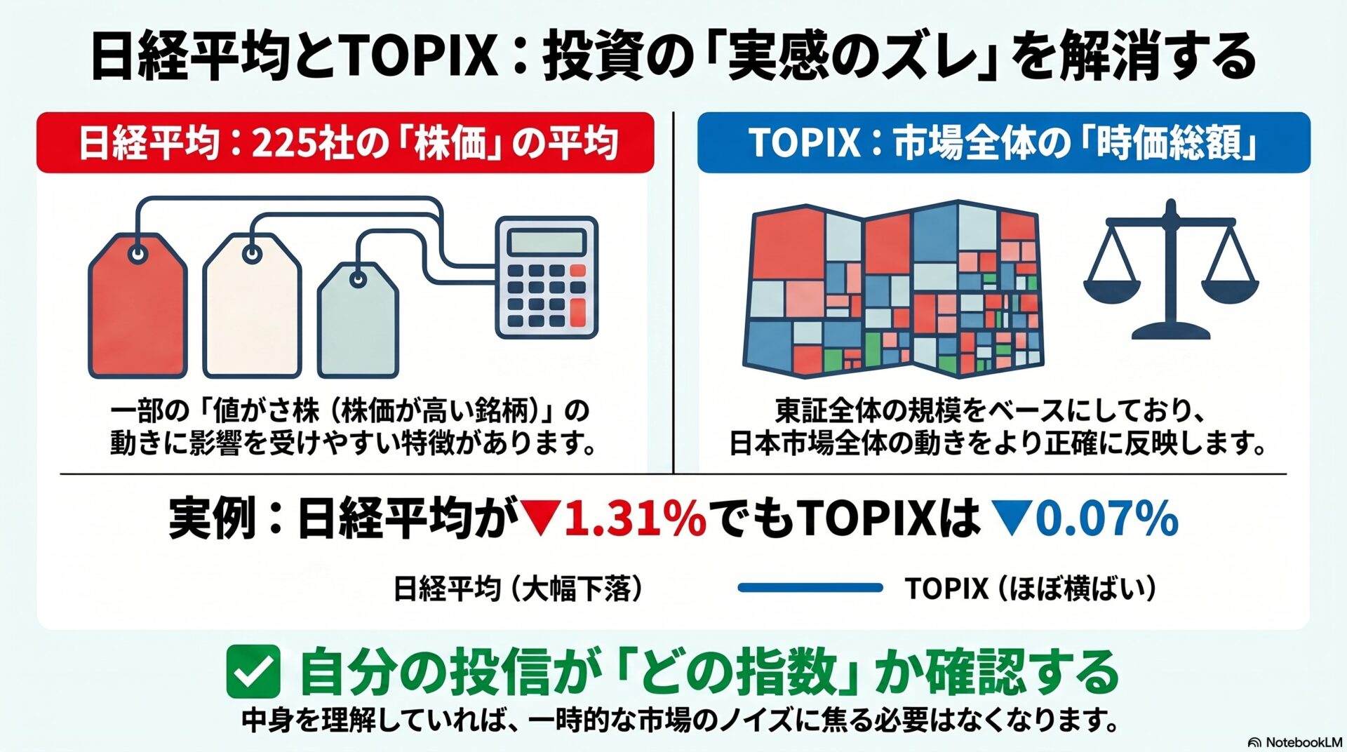 日経平均とTOPIXの違い