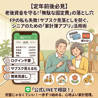 【60代の家計見直し】FPの私が大失敗！使っていないサブスクの「解約忘れ」を防ぐ超簡単な方法