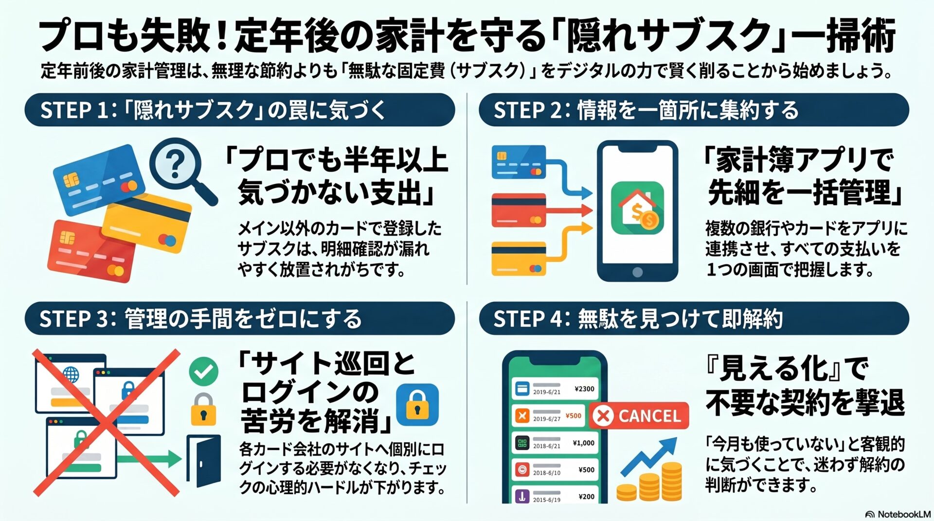 サブスクの解約忘れを防ぐ