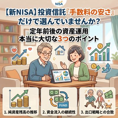 【新NISA】投資信託は「手数料の安さ」だけで選んでいませんか？定年前後の資産運用で本当に大切な3つのポイント